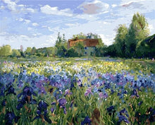 Cargar imagen en el visor de la galería, Pintar Por Números - Campo De Flores Azules - Figuredart - Paisajes