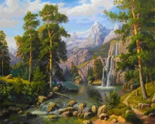 Cargar imagen en el visor de la galería, Pintar Por Números - Cascadas En El Bosque - Figuredart - Paisajes