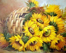 Cargar imagen en el visor de la galería, Pintar Por Números - Cesta De La Flor De Girasol - Figuredart - Flores