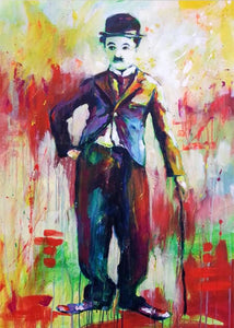 Pintar Por Números - Chaplin Acuarela - Figuredart - Pop Art Retrato