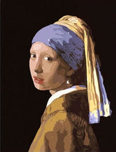 Cargar imagen en el visor de la galería, Pintar Por Números - Chica Con Un Pendiente De La Perla - Figuredart - Reproducción De Obras De Arte