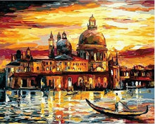 Cargar imagen en el visor de la galería, Pintar Por Números - Cielo Dorado En Venecia - Figuredart - Ciudades