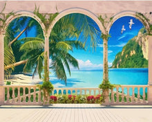 Cargar imagen en el visor de la galería, Pintar Por Números - Columnas En La Bahía Tropical - Figuredart - Paisajes
