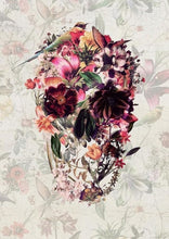 Cargar imagen en el visor de la galería, Pintar Por Números - Cráneo De Flores - Figuredart - Animales Flores