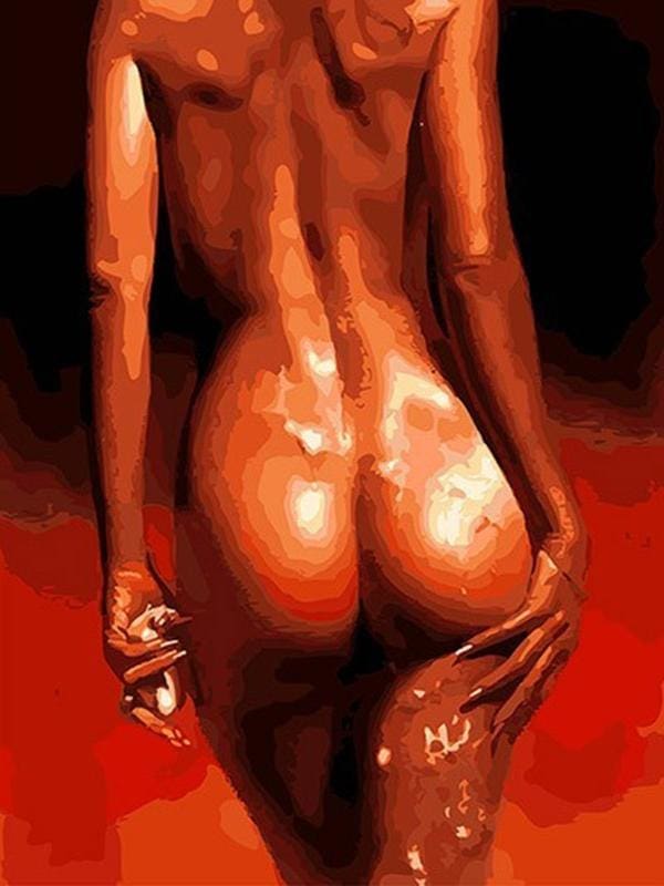 Pintar Por Números - Culo Rojo - Figuredart - Desnudos