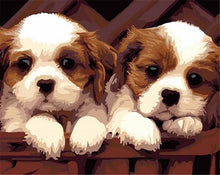 Cargar imagen en el visor de la galería, Pintar Por Números - Dos Cachorros - Figuredart - Animales