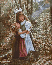 Cargar imagen en el visor de la galería, Pintar Por Números - Dos Hermanas - Figuredart - Retrato Romanticismo