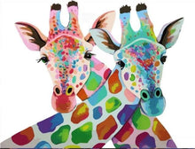 Cargar imagen en el visor de la galería, Pintar Por Números - Dos Jirafas De Color - Figuredart - Animales Pop Art