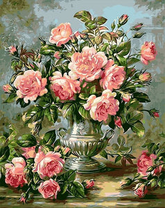 Pintar Por Números - El Té Verde Flor Batido En Polvo - Figuredart - Flores