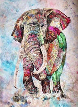 Cargar imagen en el visor de la galería, Pintar Por Números - Elefante Acuarela 1 - Figuredart - Animales Elefantes