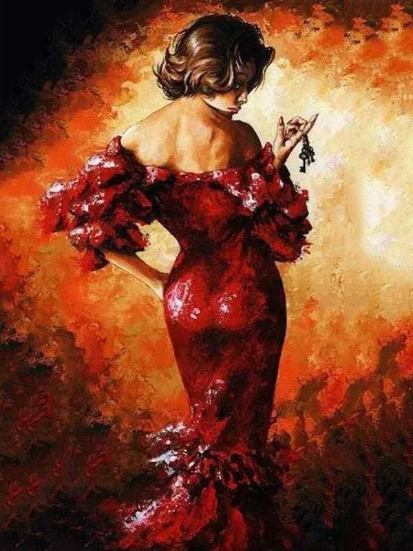 Pintar Por Números - Flamenca - Figuredart - Romanticismo