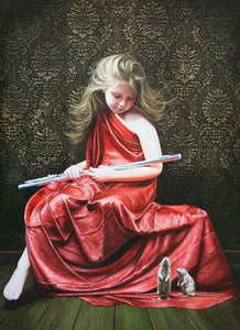 Pintar Por Números - Flautista Roja - Figuredart - Animales Música