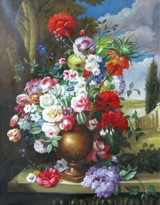 Pintar Por Números - Flor Clásica Europea - Figuredart - Flores