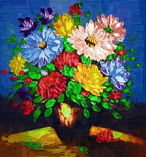 Pintar Por Números - Floral Tranquila - Figuredart - Flores