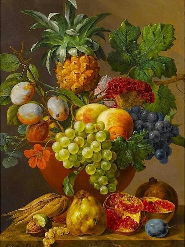 Pintar Por Números - Florero De La Fruta - Figuredart - Flores