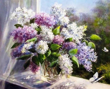 Cargar imagen en el visor de la galería, Pintar Por Números - Florero Púrpura - Figuredart - Flores