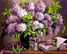 Cargar imagen en el visor de la galería, Pintar Por Números - Flores Púrpura - Figuredart - Flores