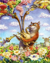 Cargar imagen en el visor de la galería, Pintar Por Números - Gato Con Trompeta - Figuredart - Animales Gatos