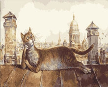 Cargar imagen en el visor de la galería, Pintar Por Números - Gato En Edificio - Figuredart - Animales Gatos