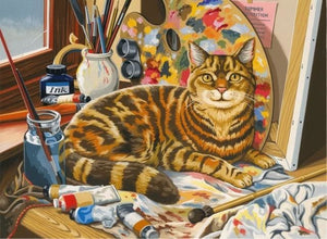 Pintar Por Números - Gato Pintura - Figuredart - Animales Gatos