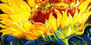 Pintar Por Números - Girasol Amarillo - Figuredart - Flores