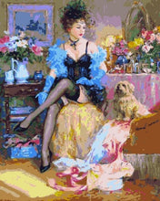 Cargar imagen en el visor de la galería, Pintar Por Números - Hermosa Novia Azul - Figuredart - Romanticismo