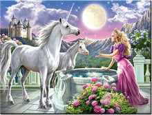 Cargar imagen en el visor de la galería, Pintar Por Números - La Bella Y El Unicornio - Figuredart - Animales