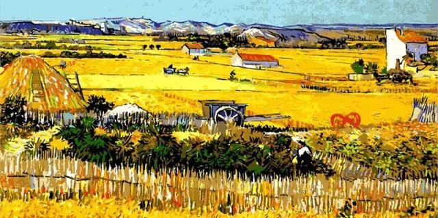Pintar Por Números - La Cosecha - Van Gogh - Figuredart - Paisajes Reproducción De Obras De Arte Van Gogh