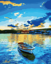 Cargar imagen en el visor de la galería, Pintar Por Números - Lago Azulbarco - Figuredart - Paisajes