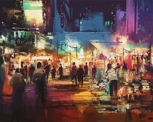 Cargar imagen en el visor de la galería, Pintar Por Números - Las Calles Comerciales De La Ciudad - Figuredart - Ciudades