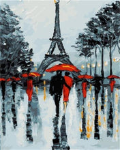 Cargar imagen en el visor de la galería, Pintar Por Números - Las Parejas Románticas Torre Eiffel - Figuredart - Ciudades Novedades