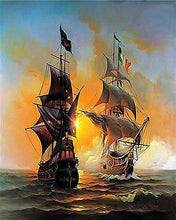 Cargar imagen en el visor de la galería, Pintar Por Números - Los Barcos De Guerra - Figuredart - Barcos