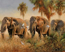 Cargar imagen en el visor de la galería, Pintar Por Números - Los Elefantes Salvajes - Figuredart - Animales Elefantes