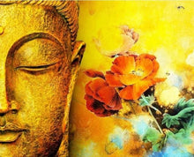 Cargar imagen en el visor de la galería, Pintar Por Números - Lotus Buda Dorado - Figuredart - Flores Religión Retrato