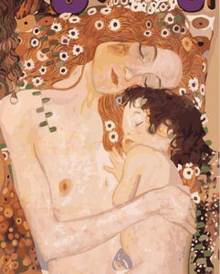 Pintar Por Números - Madre Y Hijo - Figuredart - Reproducción De Obras De Arte Retrato