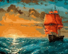 Cargar imagen en el visor de la galería, Pintar Por Números - Mar Por La Tarde - Figuredart - Barcos