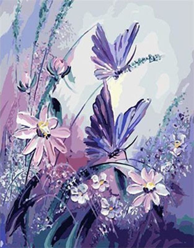 Pintar Por Números - Mariposas De Cristal - Figuredart - Animales Mariposas