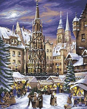 Cargar imagen en el visor de la galería, Pintar Por Números - Mercado De Navidad De Nuremberg - Figuredart - Ciudades Navidad