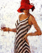 Cargar imagen en el visor de la galería, Pintar Por Números - Mujer Coje Un Vaso - Figuredart - Retrato