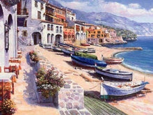 Cargar imagen en el visor de la galería, Pintar Por Números - Naves Costeras - Figuredart - Barcos Paisajes