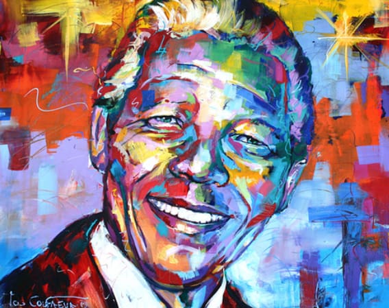 Pintar Por Números - Nelson Mandela - Figuredart - Pop Art Retrato