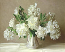Cargar imagen en el visor de la galería, Pintar Por Números - Nueva Peonía Blanca - Figuredart - Flores