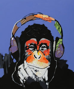 Pintar Por Números - Orangután Musical - Figuredart - Animales Principiantes