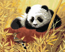 Cargar imagen en el visor de la galería, Pintar Por Números - Panda Y Pájaro - Figuredart - Animales Pandas Pájaros