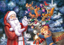 Cargar imagen en el visor de la galería, Pintar Por Números - Papá Noel Con Los Niños - Figuredart - Navidad Novedades