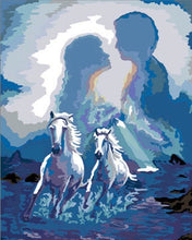 Cargar imagen en el visor de la galería, Pintar Por Números - Pareja De Caballos - Figuredart - Animales Caballos Romanticismo