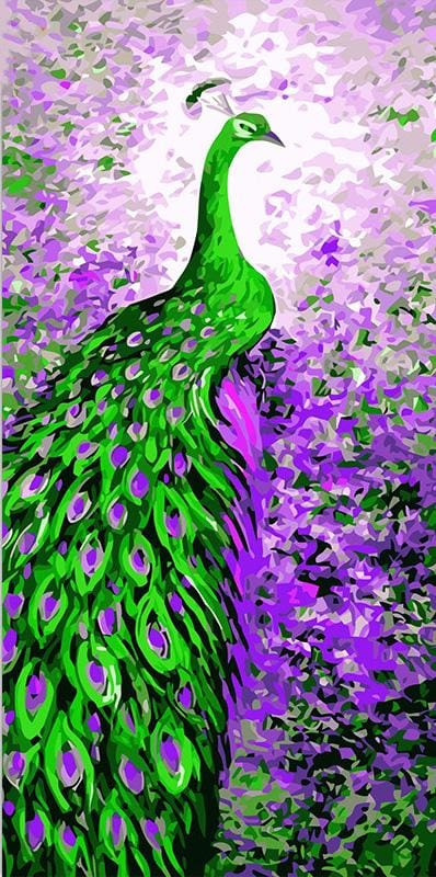 Kits de pintura por números DIY para adultos, pavo real con pintura acrílica de números para decoración del hogar, 40x50cm/16x20 pulgadas sin marco Kits de pintura por números DIY para adultos, pavo real con pintura acrílica de números para decoración del hogar, 40x50cm/16x20 pulgadas sin marco