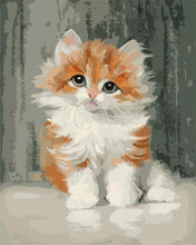 Cargar imagen en el visor de la galería, Pintar Por Números - Pequeño Gato Amarillo Lindo - Figuredart - Animales Gatos