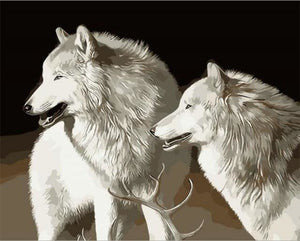 Pintar Por Números - Perro Blanco - Figuredart - Animales Perros