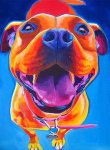 Pintar Por Números - Perro Color Lengua - Figuredart - Animales Perros